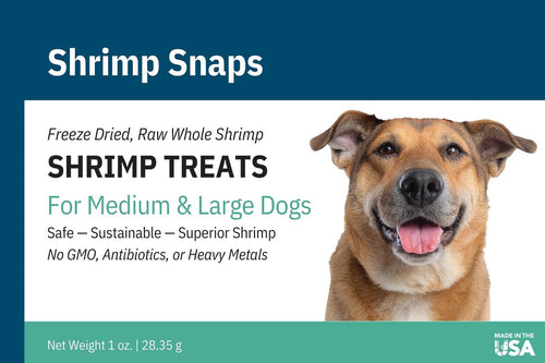 Freeze Dried, Raw Shrimp for Medium and Large Dogs