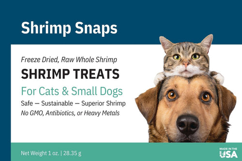 Freeze Dried, Raw Whole Shrimp for Cats and Small Dogs