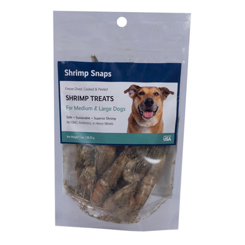 Freeze Dried, Raw Shrimp for Medium and Large Dogs