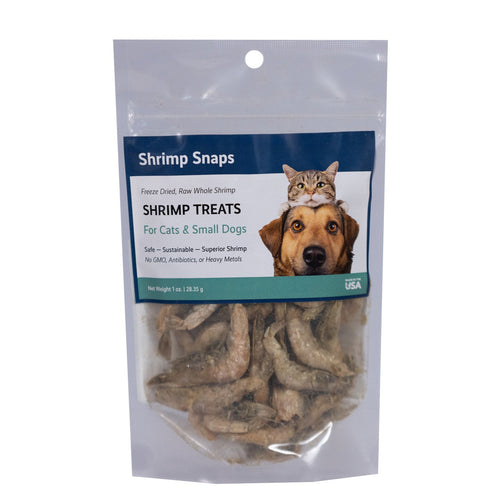 Freeze Dried, Raw Whole Shrimp for Cats and Small Dogs